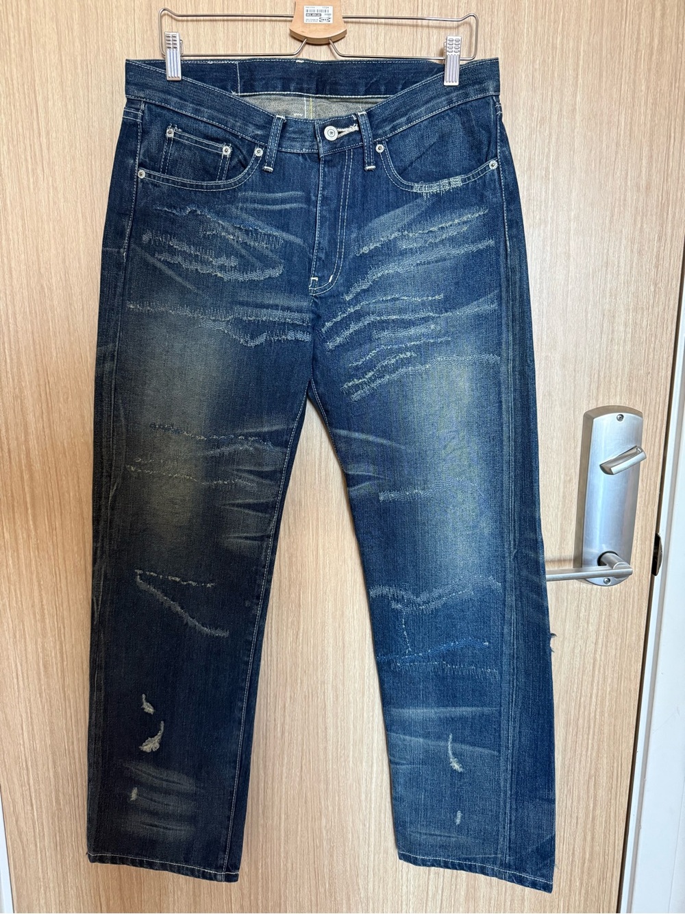 Neighborhood Men's Washed Indigo Straight Jeans